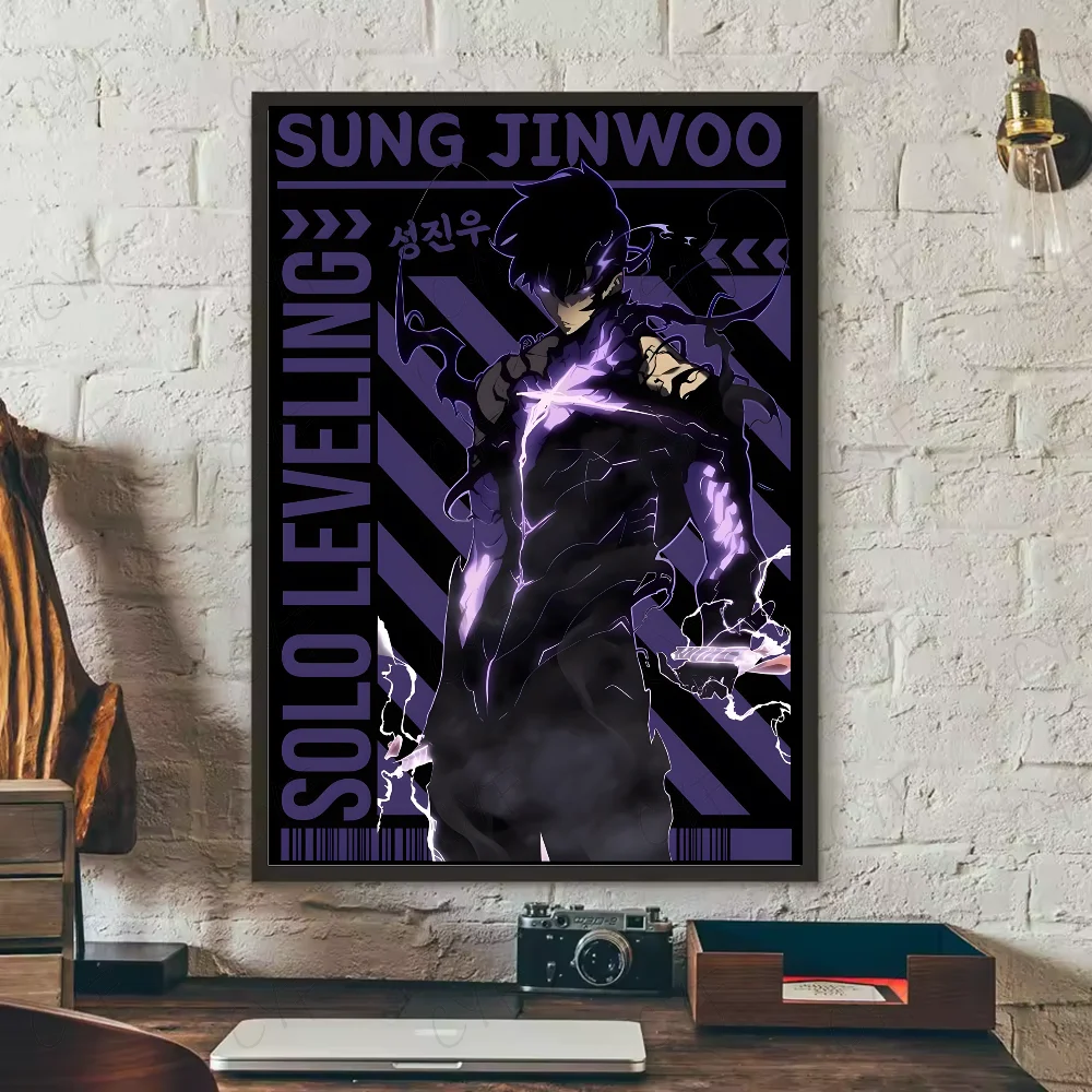 Stunning Solo Leveling Anime Poster HD Art – Waterproof Sticky Wall Décor for Your Living Room