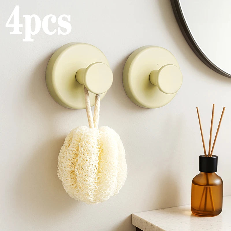Strong Suction Cup Hook | Vacuum Lock Towel Holder, Waterproof & Reusable PP, No Drilling Required