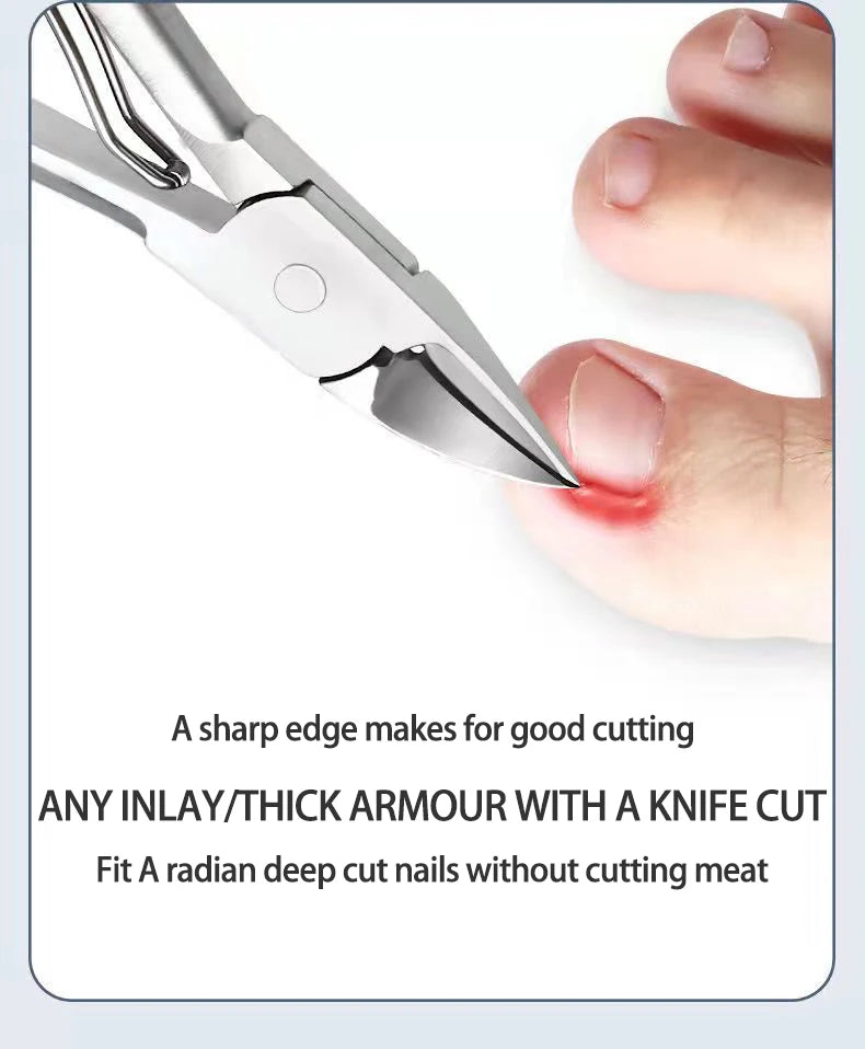 Professional 12-Piece Nail Care Set | Eagle Nose Pliers & Dead Skin Scissors for Paronychia, Thick Nails & Manicure