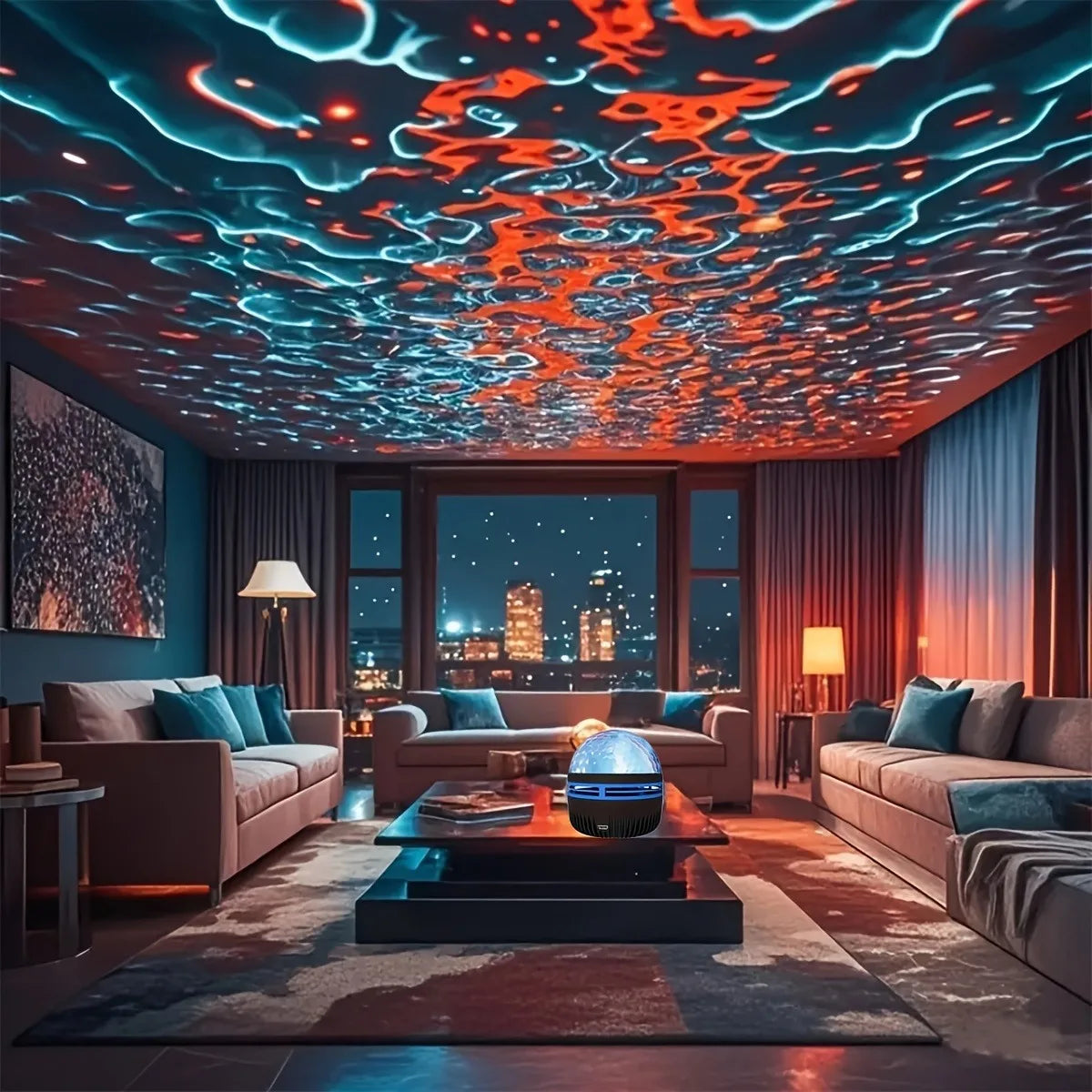 Water Ripple & Dreamy Aurora Projection Light - 7-Color USB Night Light 🌌✨
