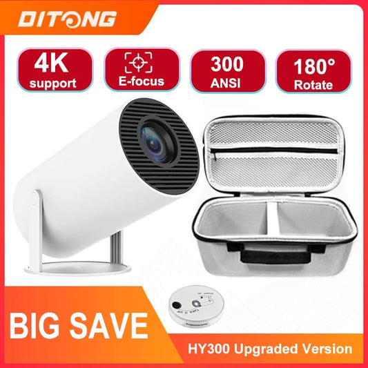 DITONG hy300 pro new Projector 4K Android Wifi 1080P 1280*720P HD Home Cinema Outdoor portable Video movies led mini Projetor