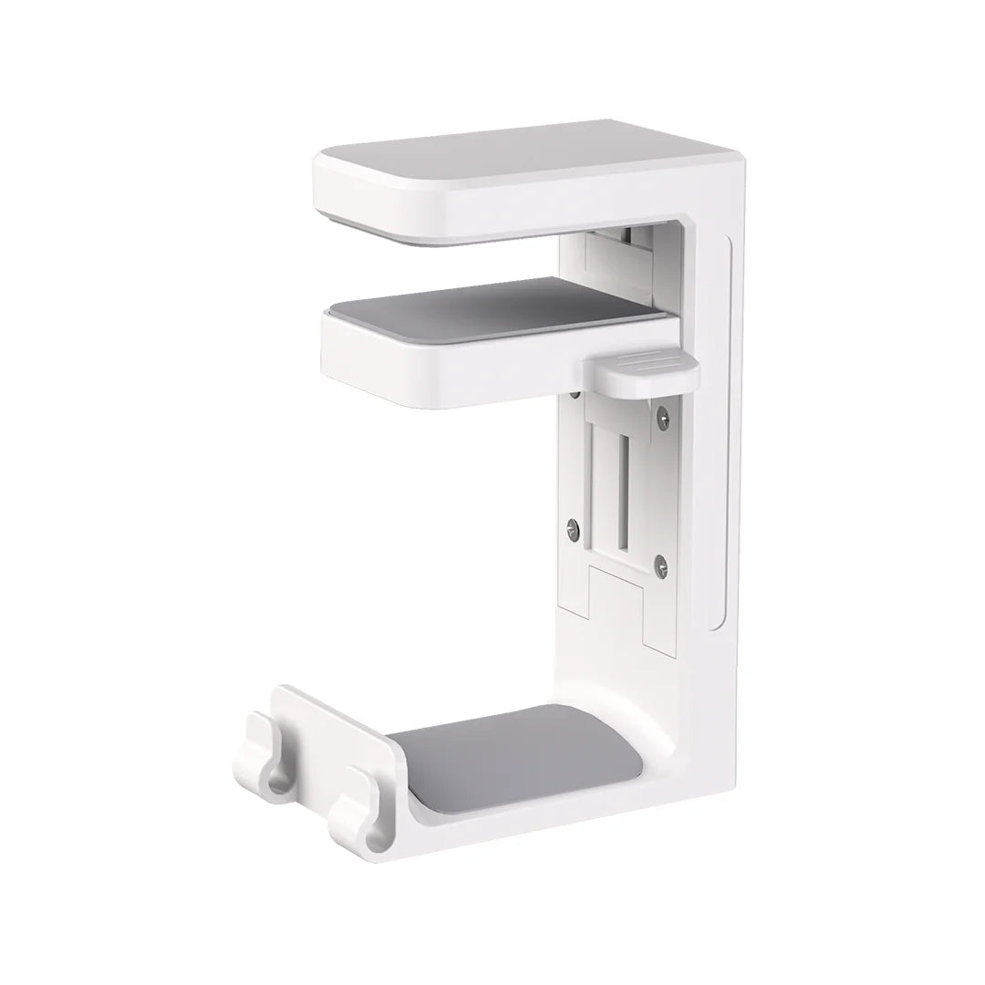 2-in-1 PC Gaming Headphone Stand - Adjustable Space-Saving Holder