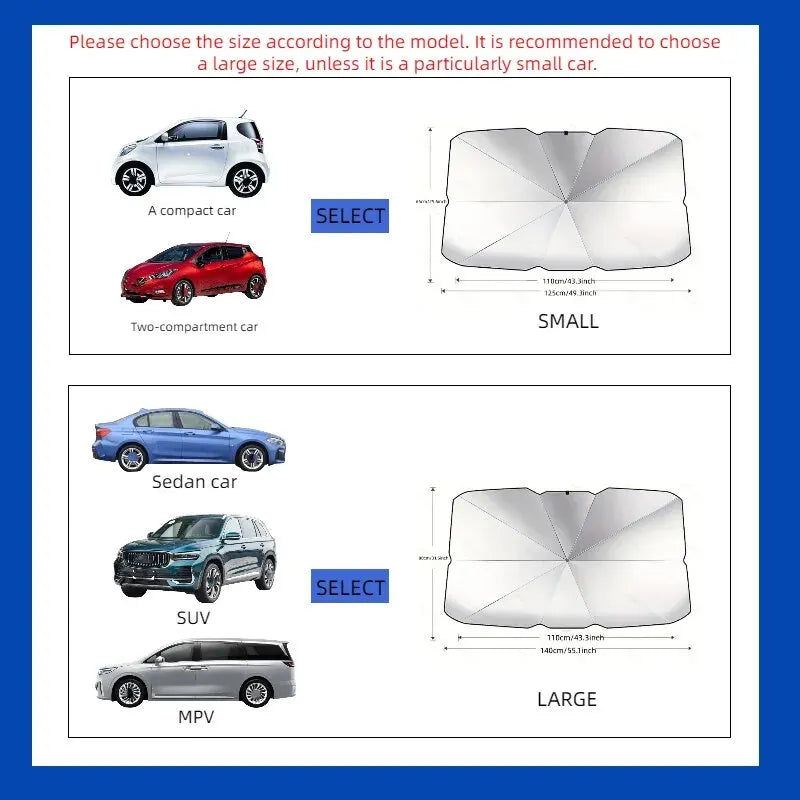 Car Front Windshield Sunshade Umbrella - Summer Sun Protection & Cooling 🚗✨