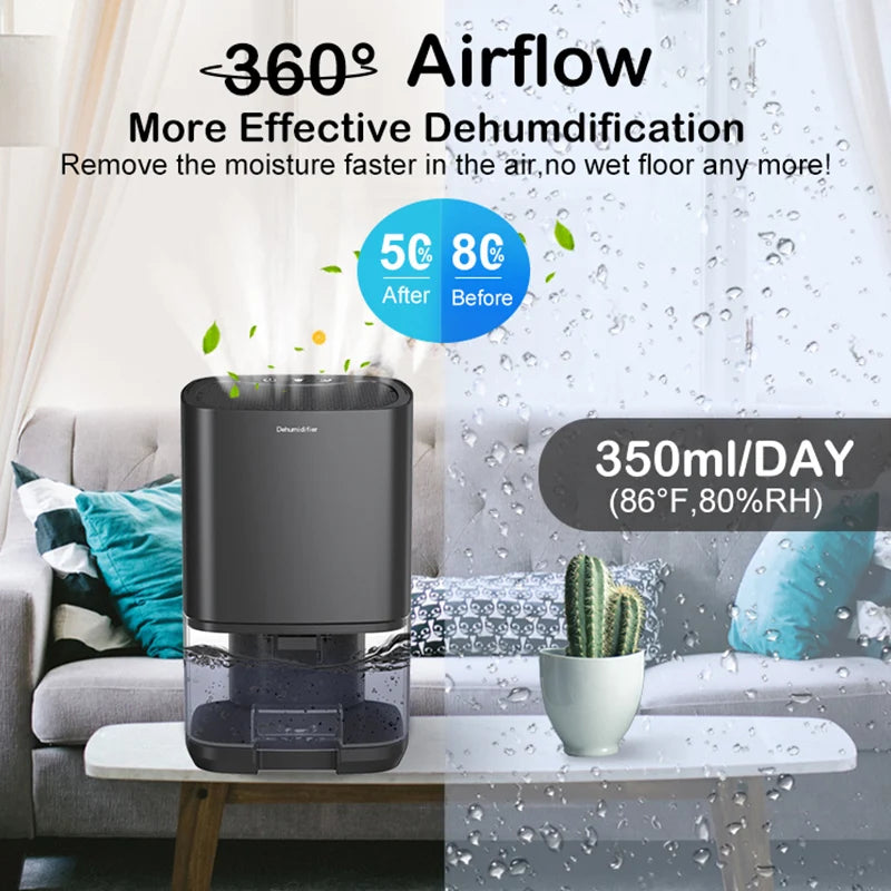 Air Dehumidifier Portable Mute Moisture Absorber in bedroom