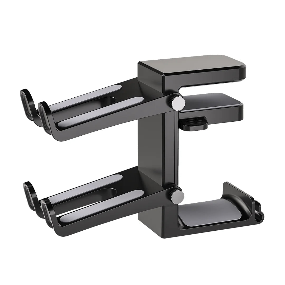 2-in-1 PC Gaming Headphone Stand - Adjustable Space-Saving Holder