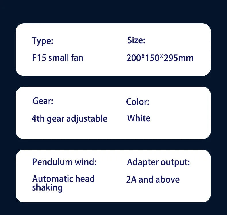 3600mAh USB Desk Fan - 4 Speed Adjustable Cooling for Home & Travel 🌬️✨