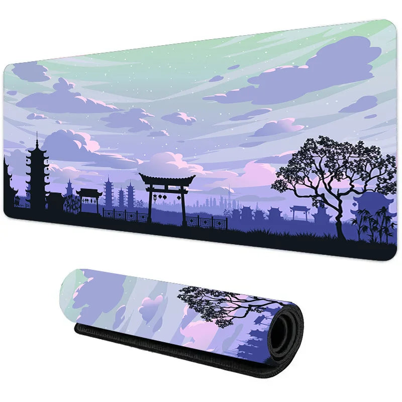 Night Moon Large Cool Mouse Pad – Premium Non-Slip Esports Desk Mat for Laptop & PC Gaming
