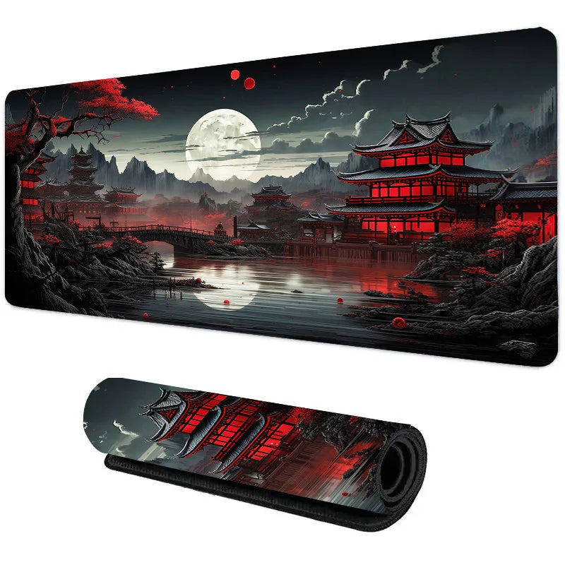 Night Moon Large Cool Mouse Pad – Premium Non-Slip Esports Desk Mat for Laptop & PC Gaming