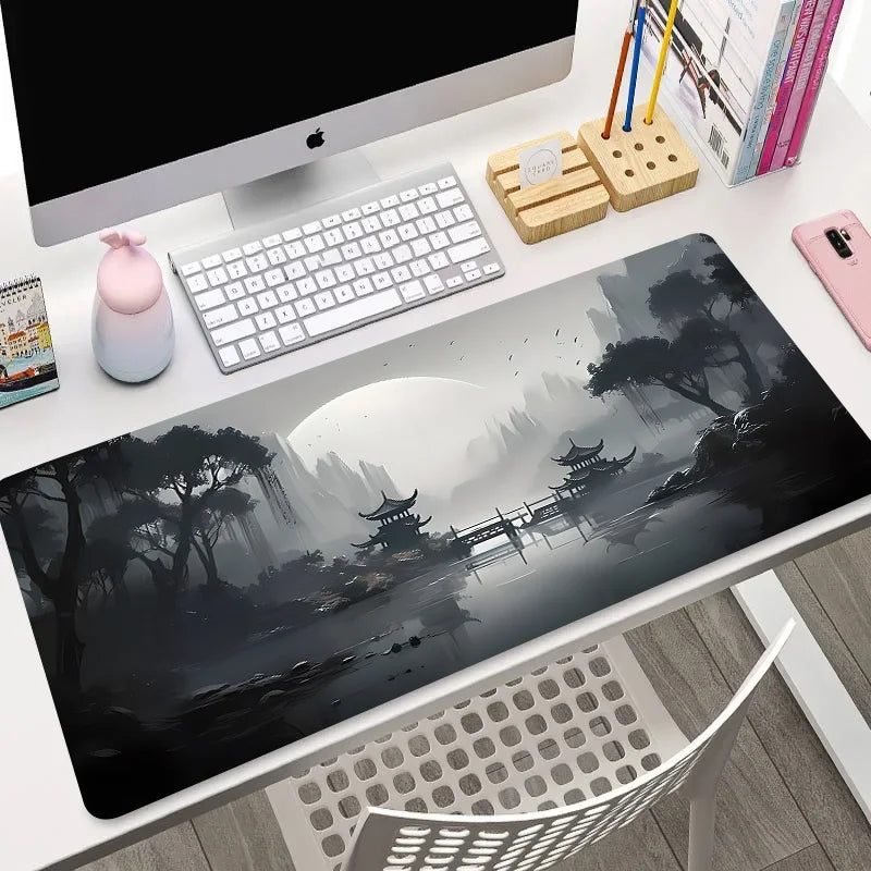 Night Moon Large Cool Mouse Pad – Premium Non-Slip Esports Desk Mat for Laptop & PC Gaming