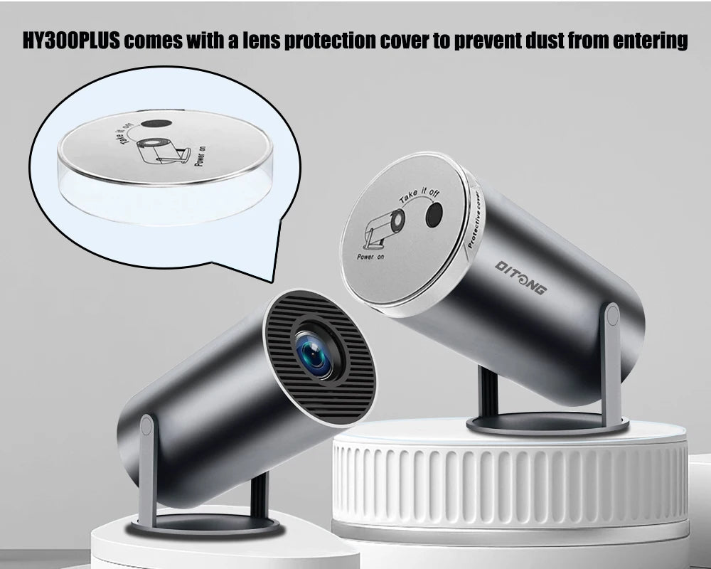 DITONG hy300 pro new Projector 4K Android Wifi 1080P 1280*720P HD Home Cinema Outdoor portable Video movies led mini Projetor