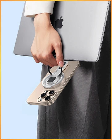 Magnetic Phone Ring Holder | Dual-Sided 360° Rotating Desktop Stand, Strong Magnetic Hold, Universal Fit for iPhone Samsung