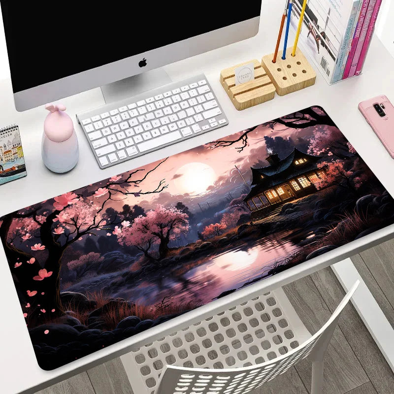 Night Moon Large Cool Mouse Pad – Premium Non-Slip Esports Desk Mat for Laptop & PC Gaming