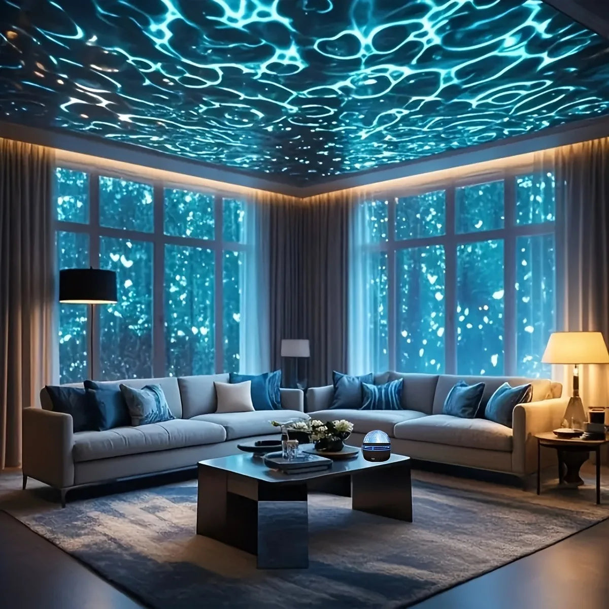 Water Ripple & Dreamy Aurora Projection Light - 7-Color USB Night Light 🌌✨