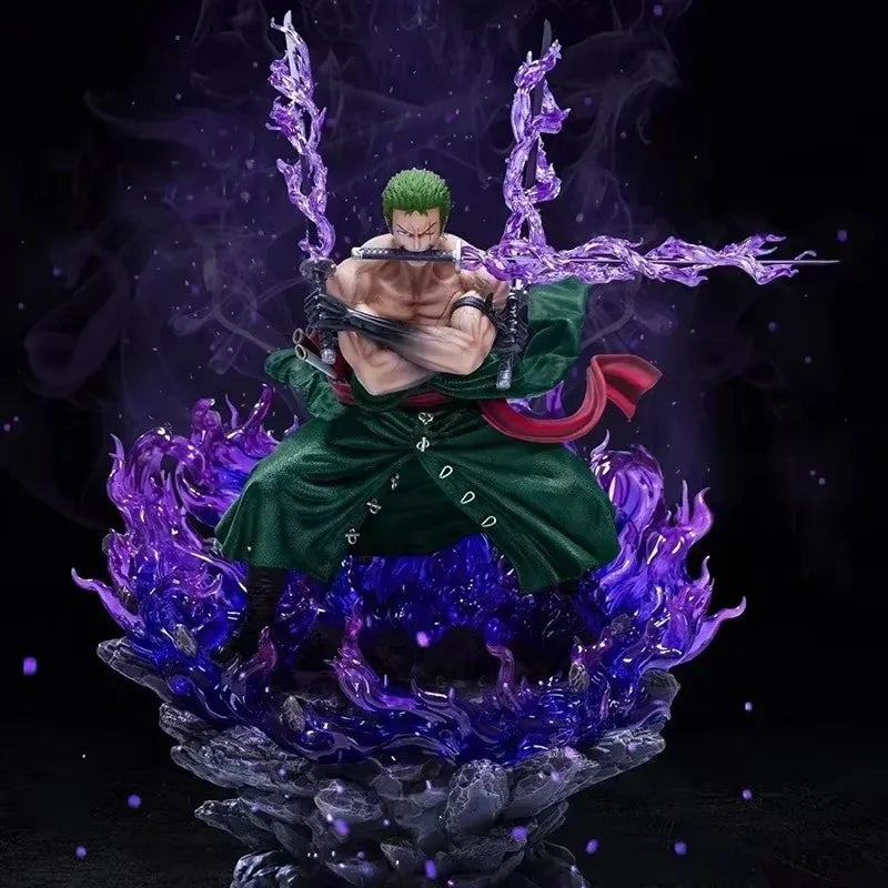 25cm One Piece Zoro Figures Sky Painting Roronoa Zoro Action Figures Anime PVC Collection Model Toys Desktop Decoration Gifts