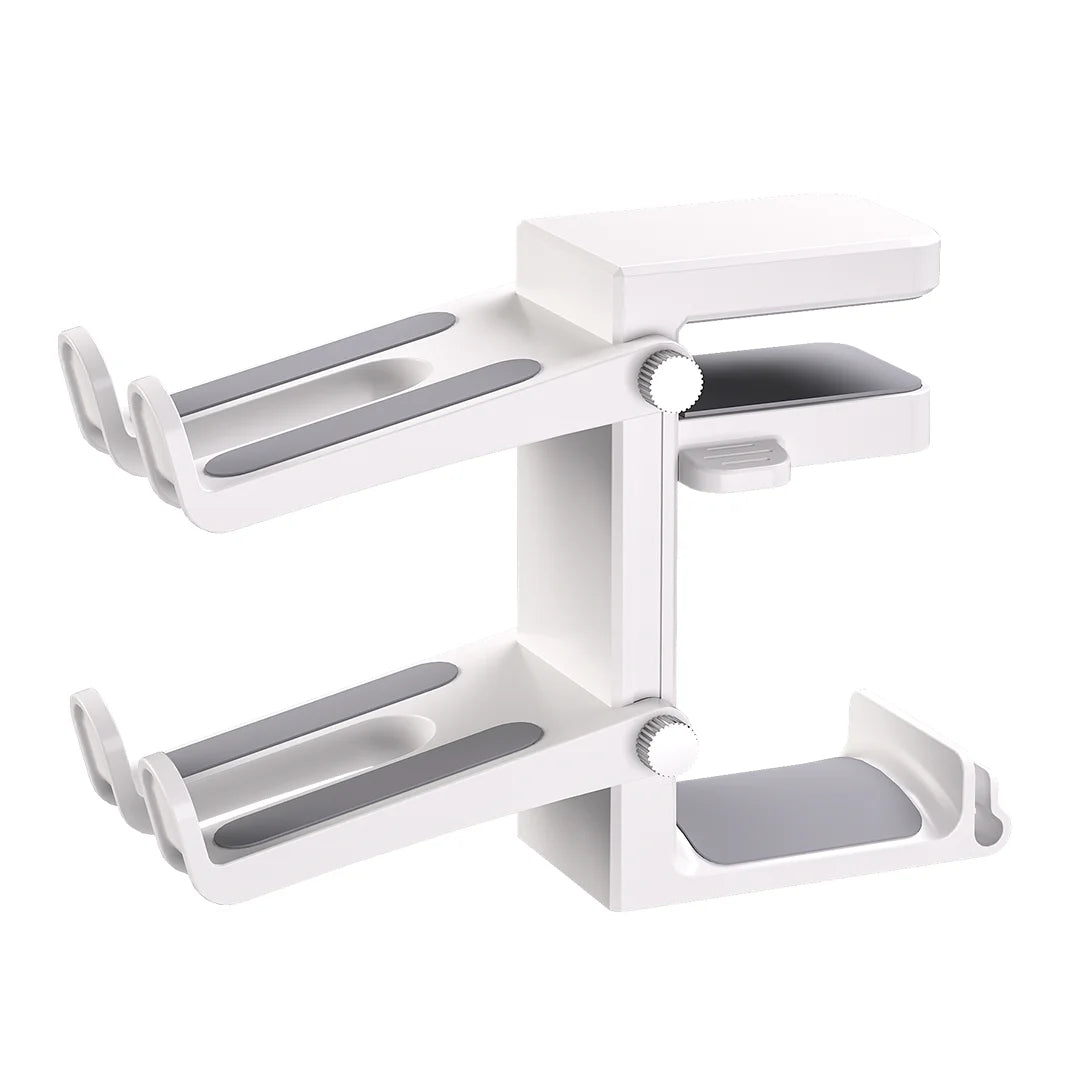 2-in-1 PC Gaming Headphone Stand - Adjustable Space-Saving Holder