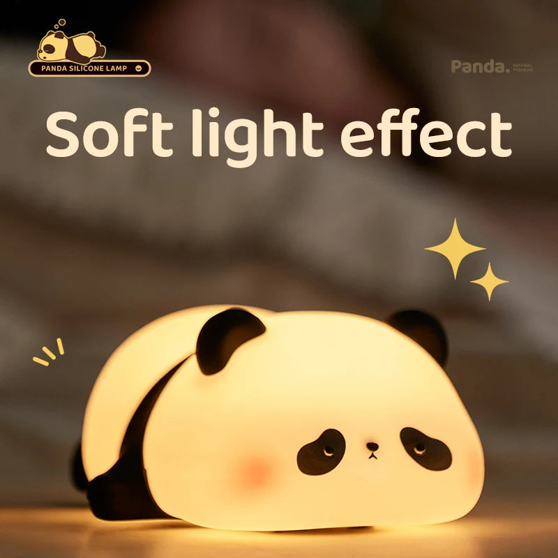 Cute Animal Night Light - Panda, Rabbit, Duck Silicone Lamp for Kids 🌟✨
