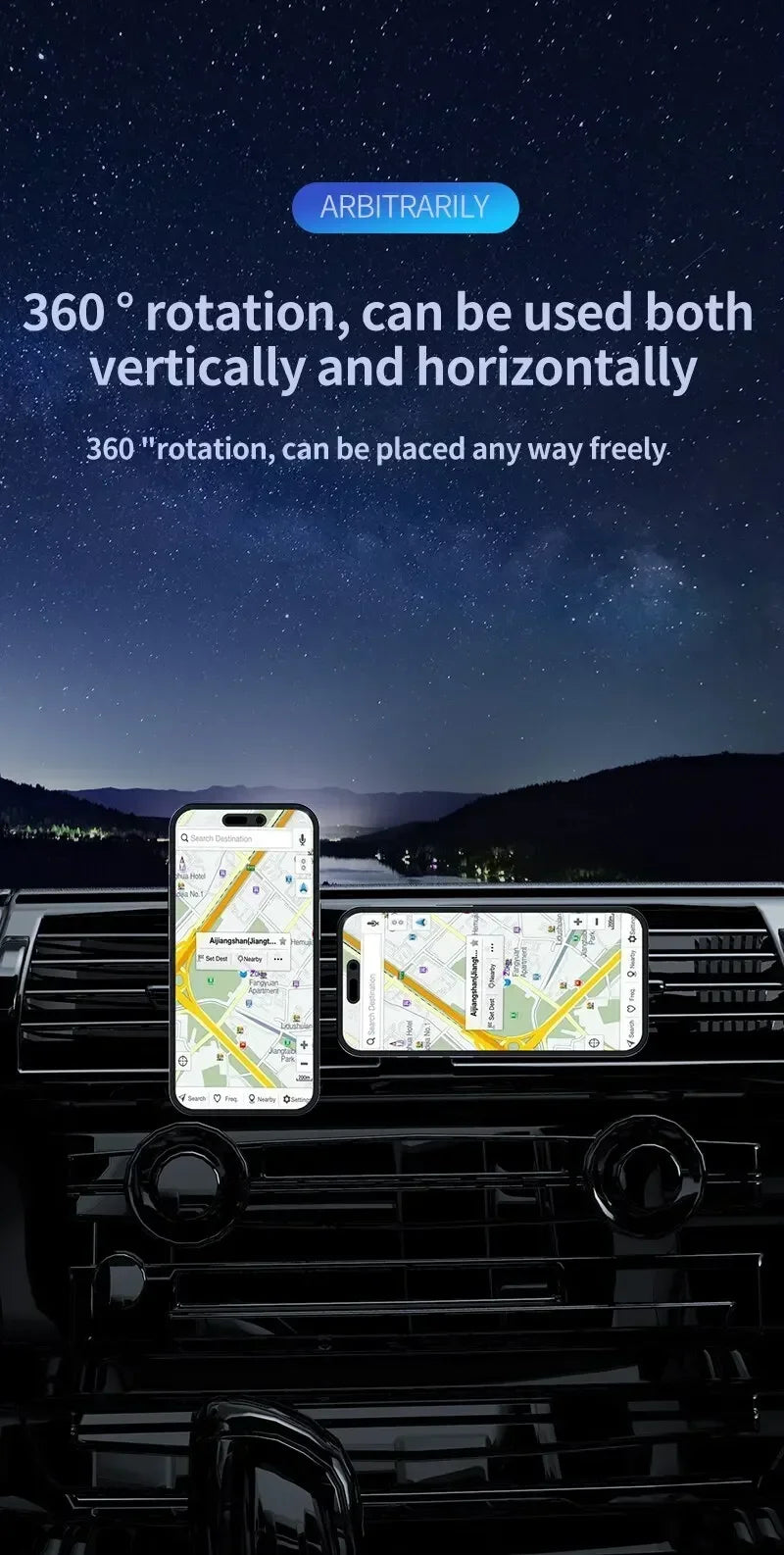 30W Magnetic Car Wireless Charger RGB for iPhone 12-15 Pro Max MagSafe Car Phone Holder