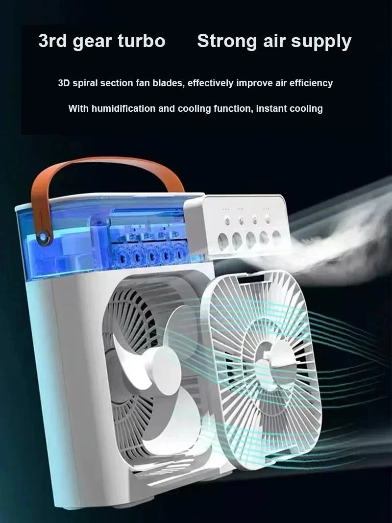 New 3 In 1 Fan Air Conditioner - Mini Air Cooler for Home & Office 🌬️✨