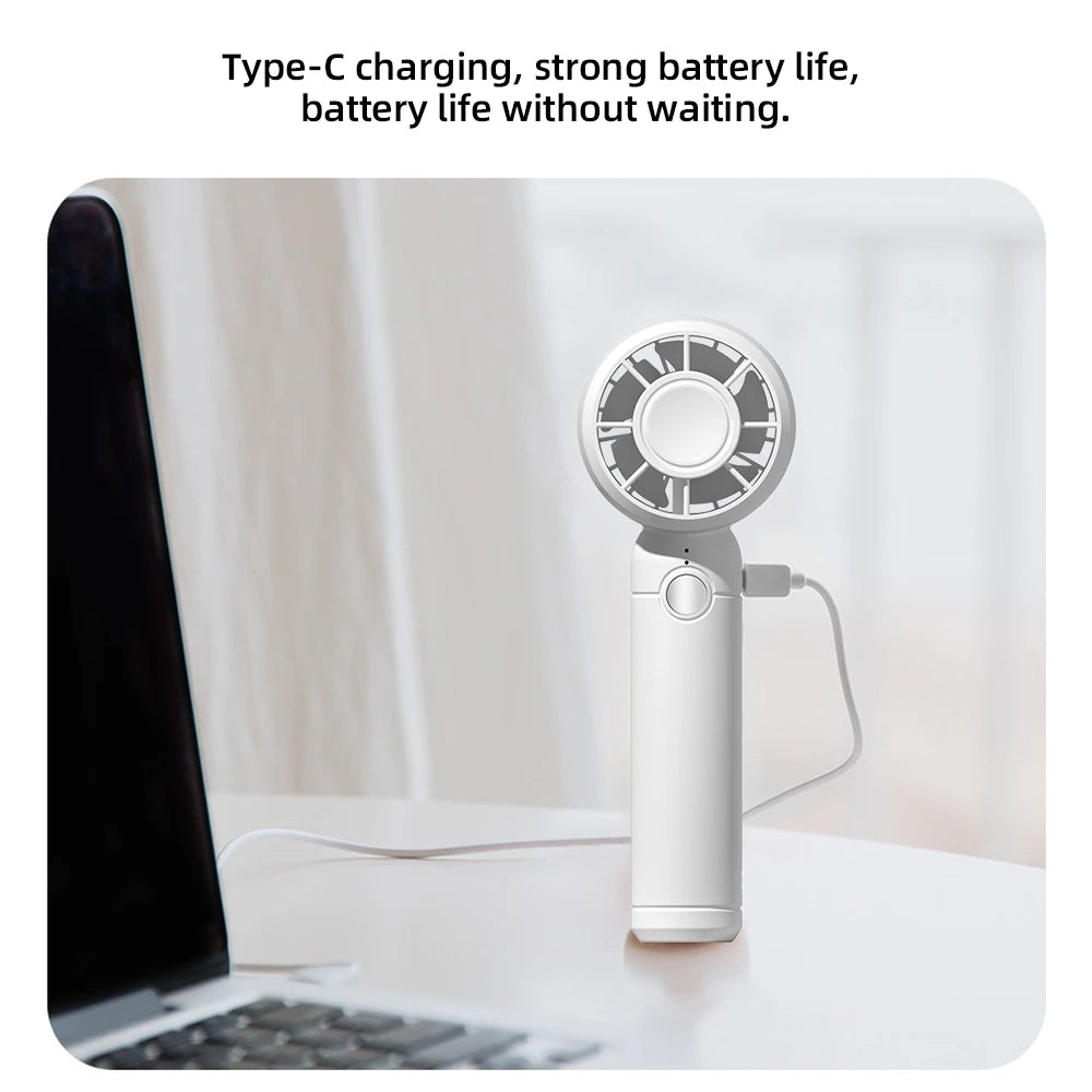 2025 USB Mini Fan - Rechargeable Portable Cooling for Office & Travel 🌬️✨