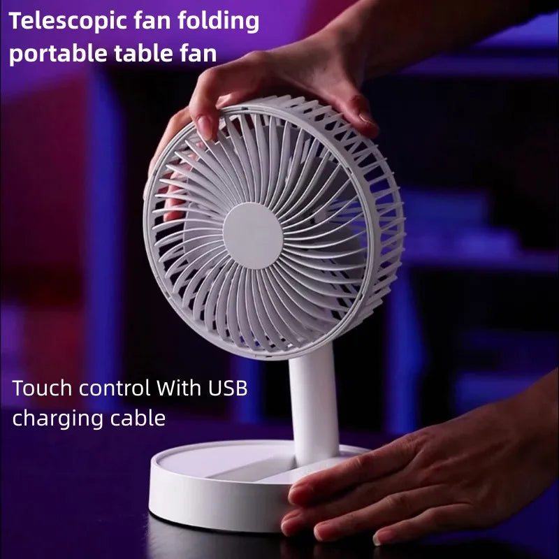 USB Foldable Fan on nightstand