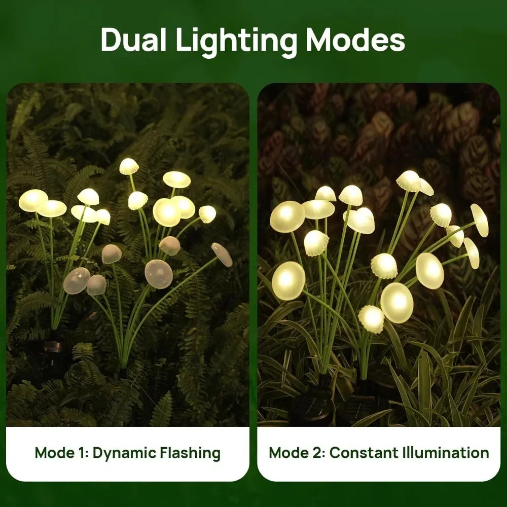 Solar Mushroom Lawn Lights - Waterproof LED Jellyfish Lamp for Garden Decor 🌼✨