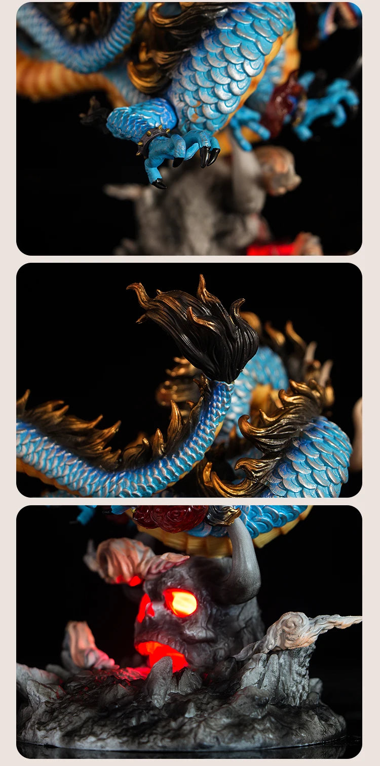 Epic 22cm One Piece Kaido Dragon Form GK Figure – Four Emperors with Lamp, PVC Action Model