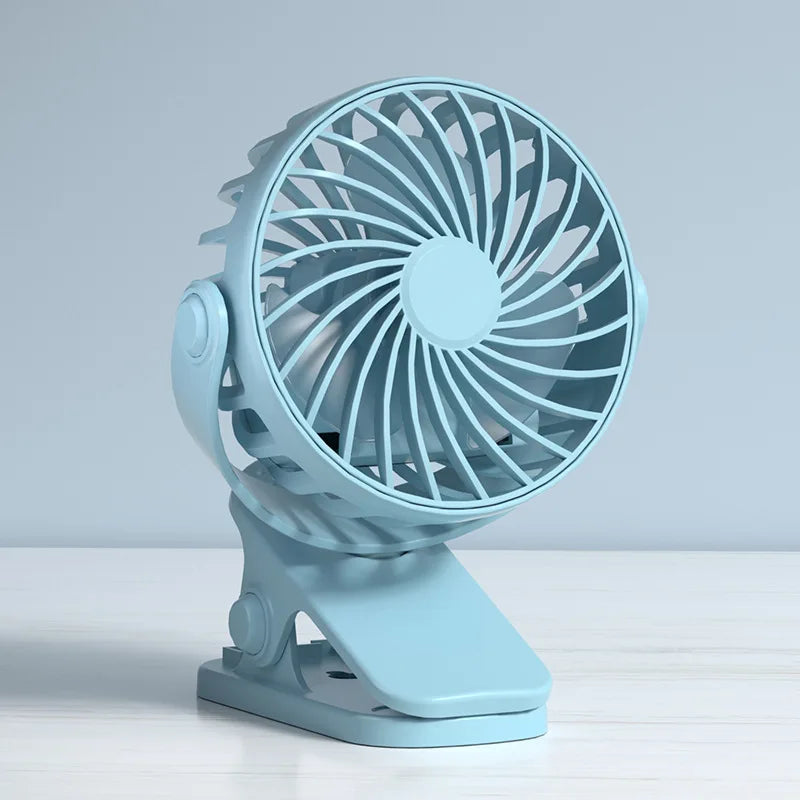 Rechargeable Portable Electric Fan 720° Rotating Hanging Clip Fan