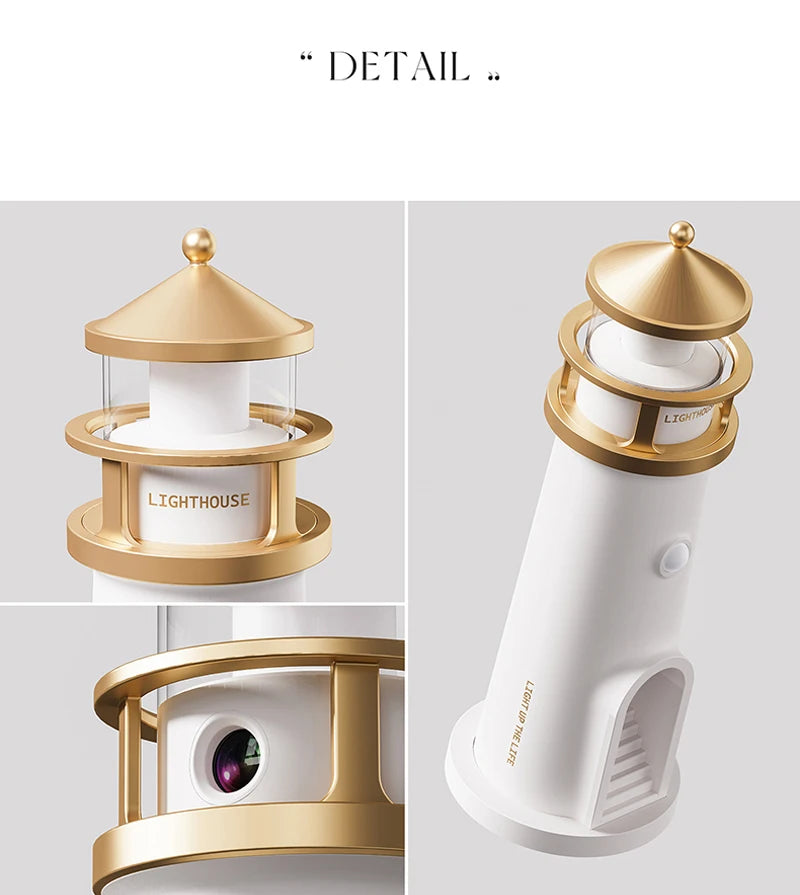 Floating Moon Lamp Projection Lighthouse Night Light with Bluetooth Speaker 🌙✨