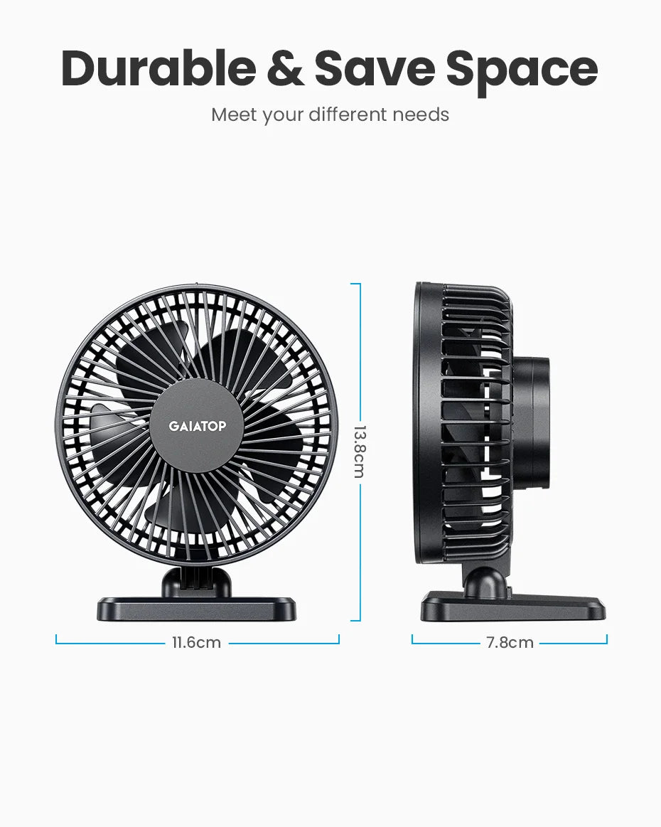 GAIATOP Mini USB Desktop Fan - Portable Cooling for Home & Office 🌬️✨