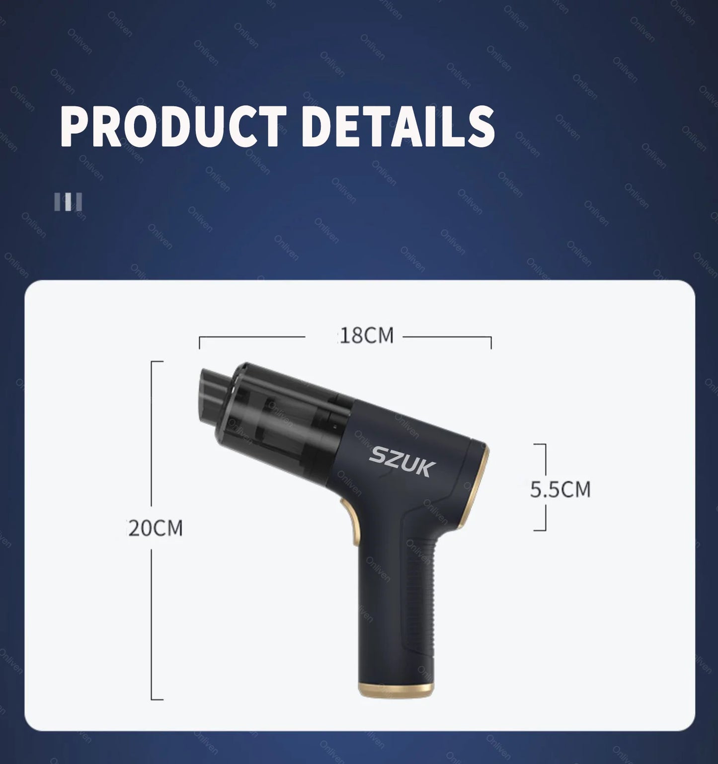 SZUK 98000PA Car Vacuum Cleaner - Mini Powerful Handheld Cleaner for Car & Home 🚗✨