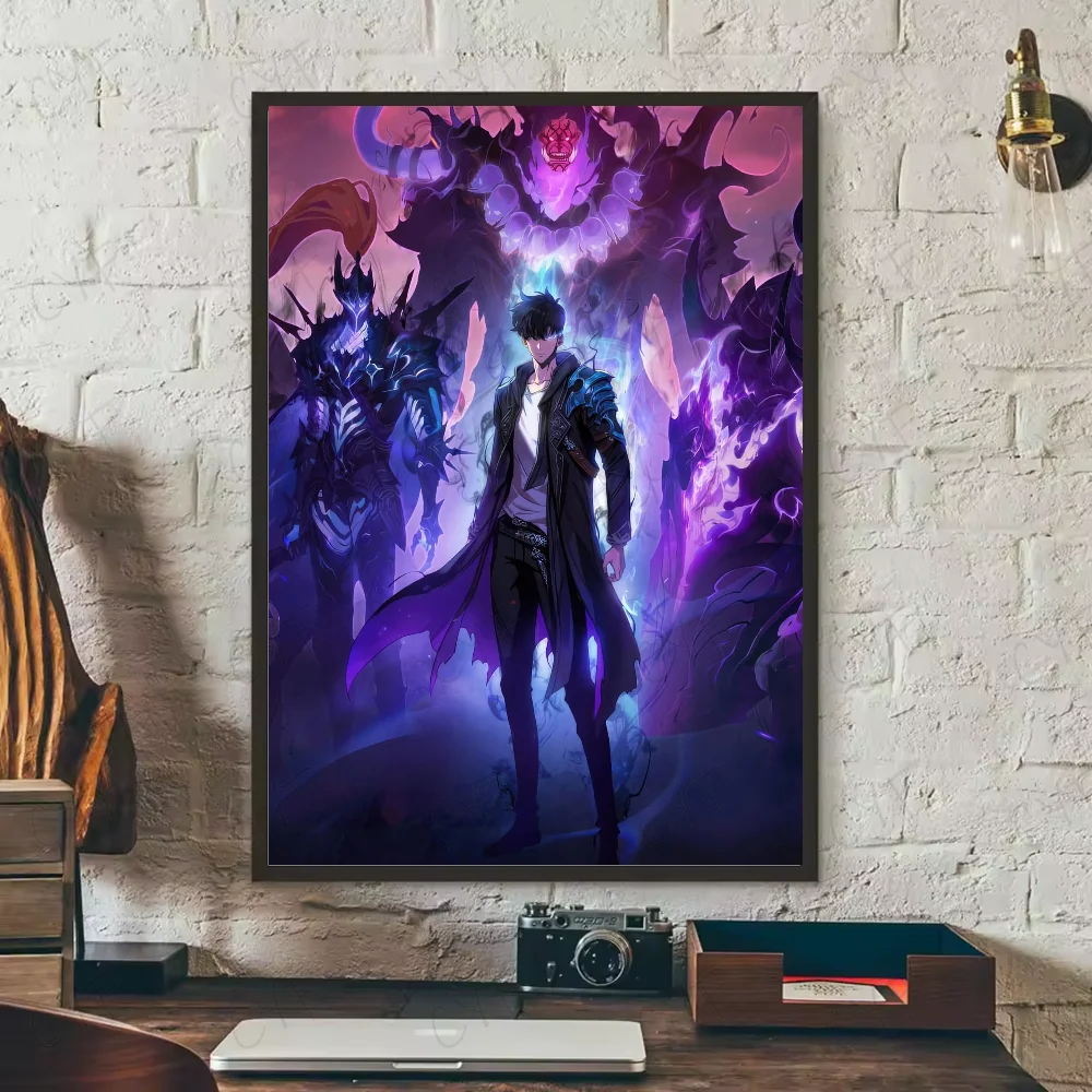 Stunning Solo Leveling Anime Poster HD Art – Waterproof Sticky Wall Décor for Your Living Room