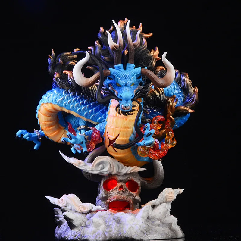 Epic 22cm One Piece Kaido Dragon Form GK Figure – Four Emperors with Lamp, PVC Action Model