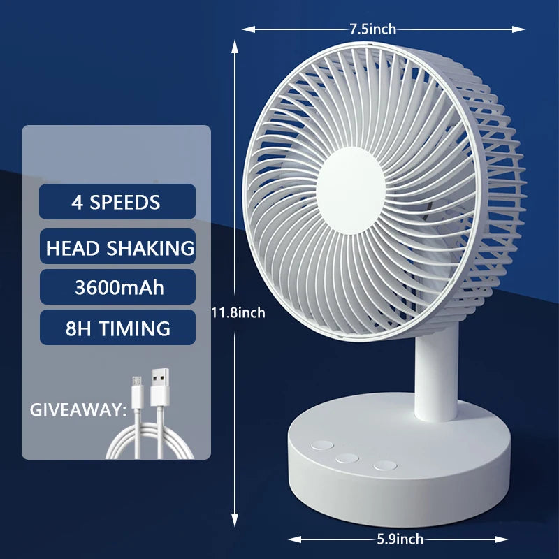3600mAh USB Desk Fan as a summer gift