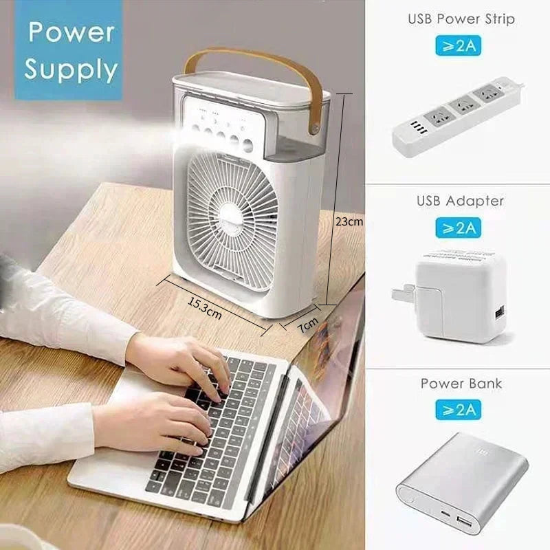New 3 In 1 Fan Air Conditioner - Mini Air Cooler for Home & Office 🌬️✨