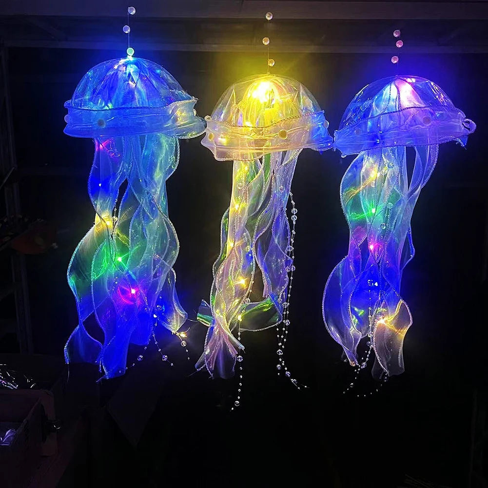 Jellyfish Lamp Portable Flower Lamp - Hanging Night Light & Wind Chimes 🪼✨