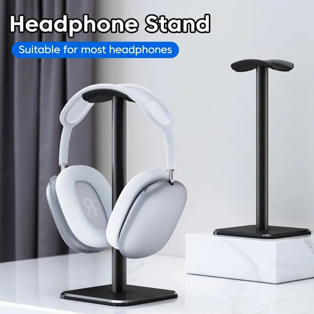 Universal Headphone Stand - Aluminum Alloy Gaming Headset Holder for Desktop Earphones Support
