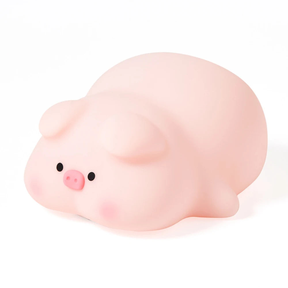 Cute Piggy Silicone LED Night Light - Touch Sensor Animal Lamp for Kids 🐷✨
