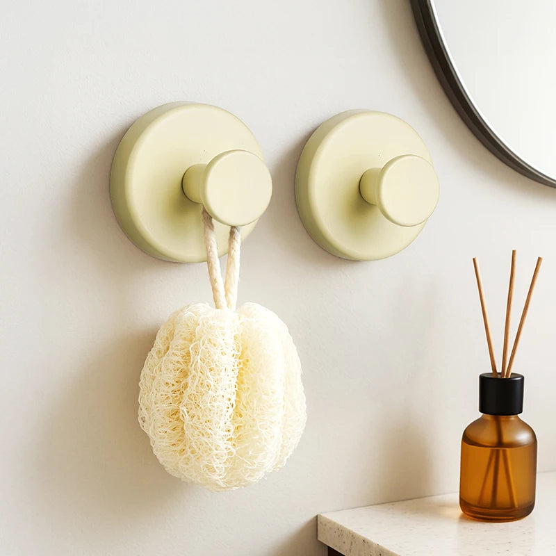 Strong Suction Cup Hook | Vacuum Lock Towel Holder, Waterproof & Reusable PP, No Drilling Required