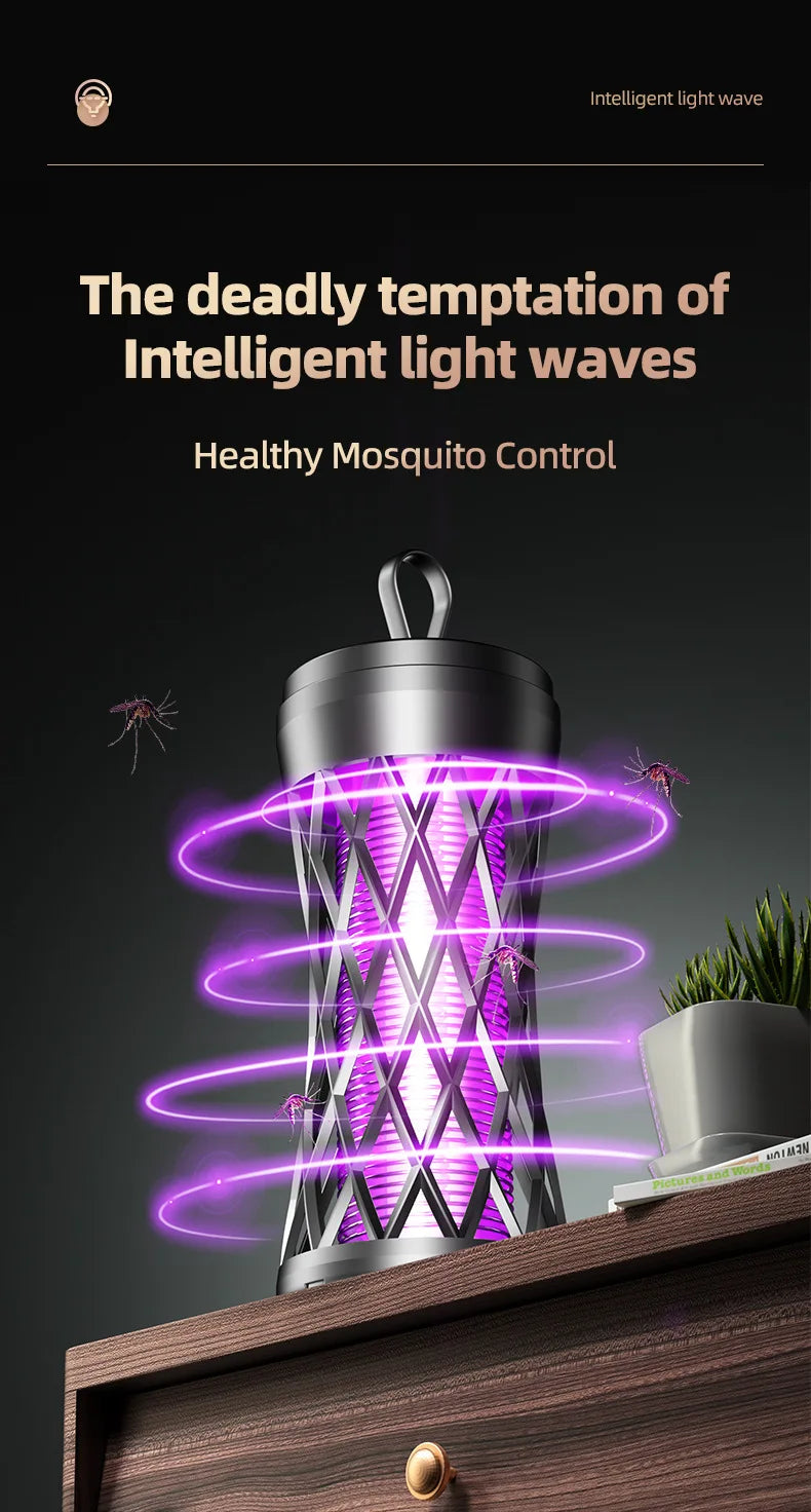 Electric Shock Mosquito Killer Lamp Outdoor Atmosphere Light Mosquito Repellent Safe Efficient Home Mosquito Zapper Household