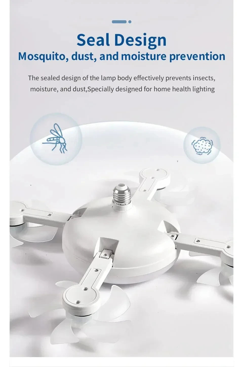 Creative Drone Ceiling Lamp Electric Fan with Light Remote Control E27
