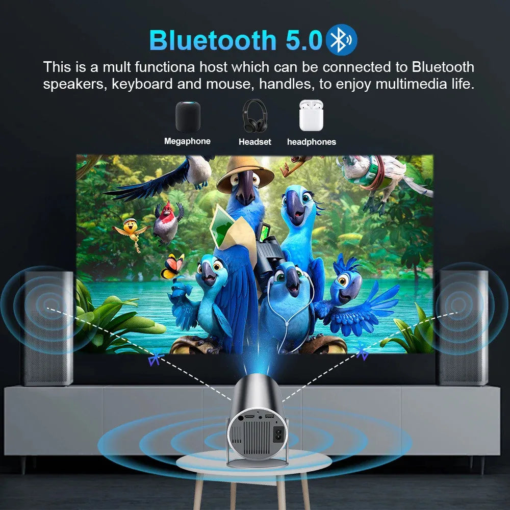 DITONG HY300 Plus HD Projector portatil 4K projetor Android  LED Video Home Theater Cinema Phone mini Proyector Movie HY300 pro