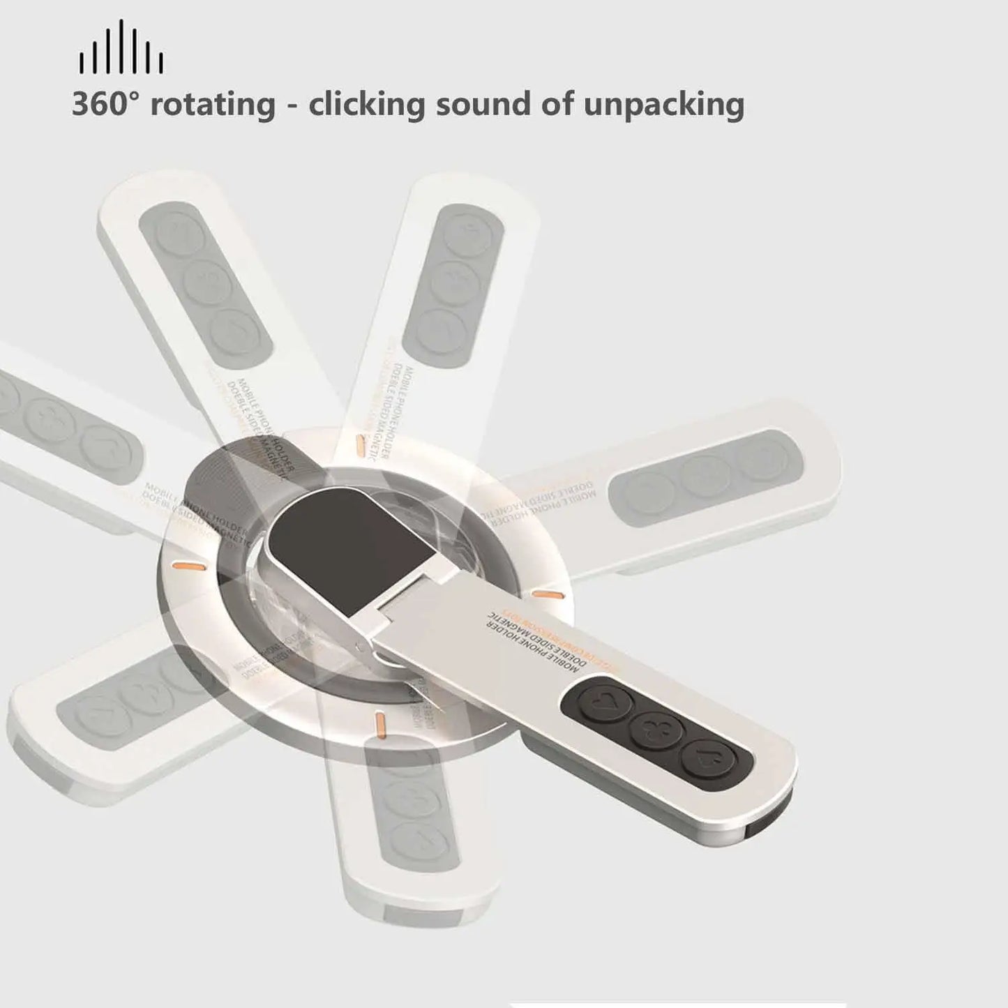 Magnetic Phone Ring Holder | Dual-Sided 360° Rotating Desktop Stand, Strong Magnetic Hold, Universal Fit for iPhone Samsung