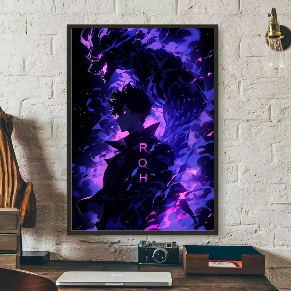 Stunning Solo Leveling Anime Poster HD Art – Waterproof Sticky Wall Décor for Your Living Room