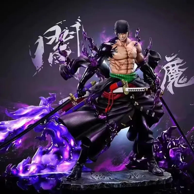 25cm One Piece Zoro Figures Sky Painting Roronoa Zoro Action Figures Anime PVC Collection Model Toys Desktop Decoration Gifts