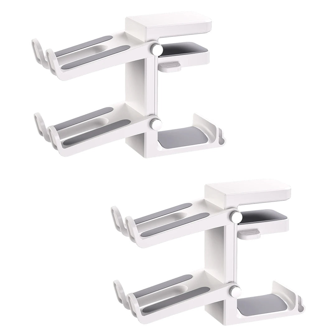 2-in-1 PC Gaming Headphone Stand - Adjustable Space-Saving Holder