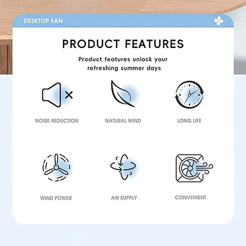 Rechargeable Portable Electric Fan 720° Rotating Hanging Clip Fan