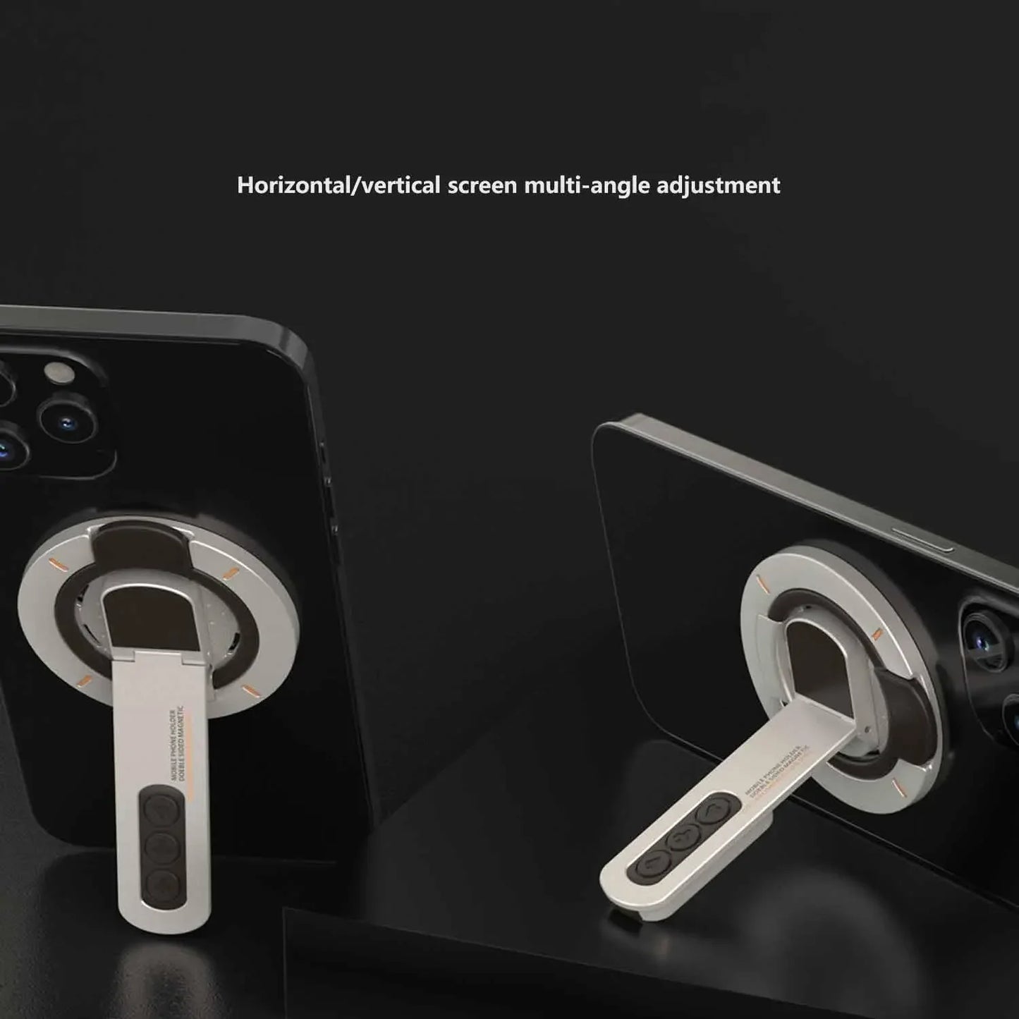 Magnetic Phone Ring Holder | Dual-Sided 360° Rotating Desktop Stand, Strong Magnetic Hold, Universal Fit for iPhone Samsung