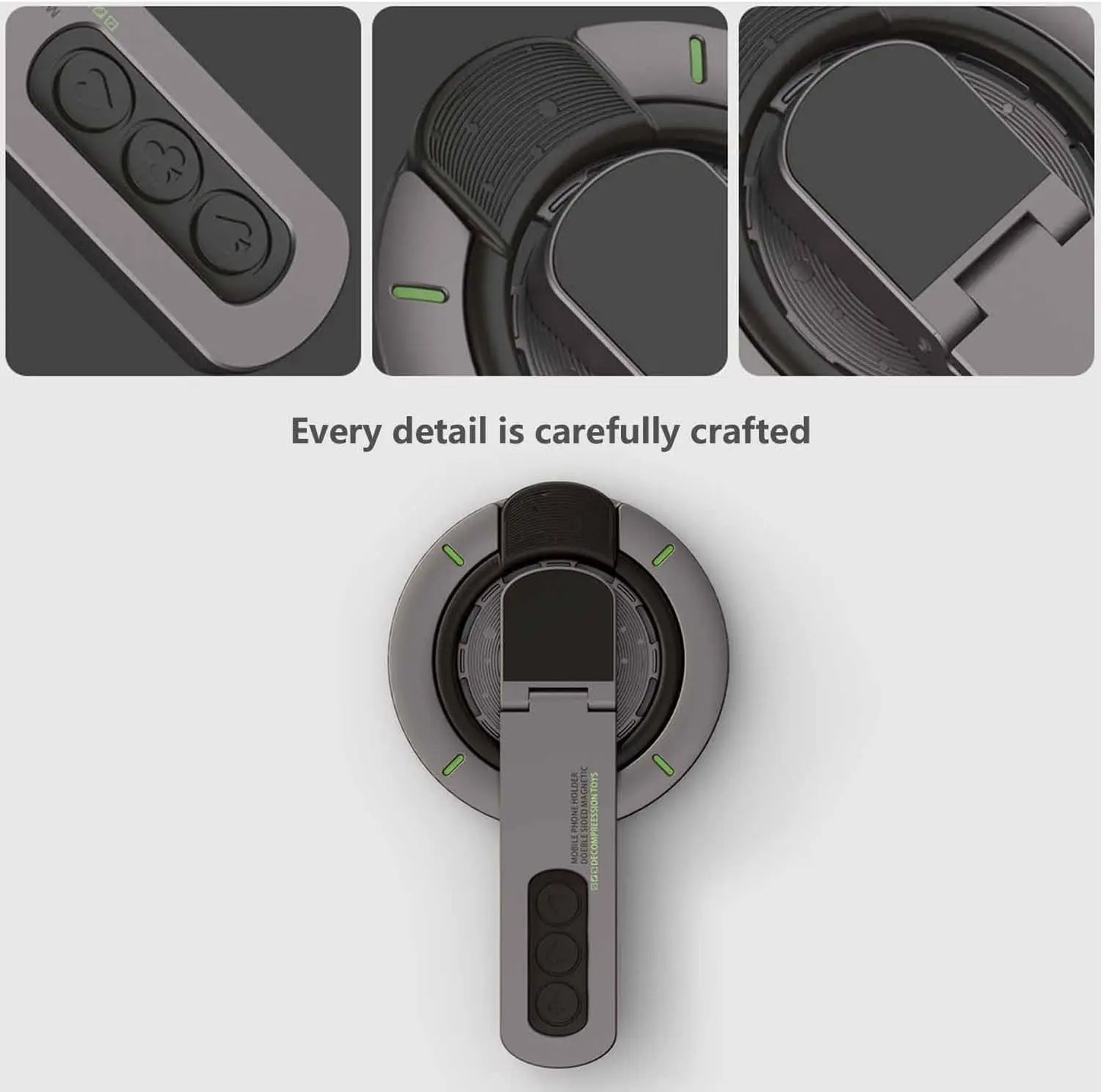 Magnetic Phone Ring Holder | Dual-Sided 360° Rotating Desktop Stand, Strong Magnetic Hold, Universal Fit for iPhone Samsung