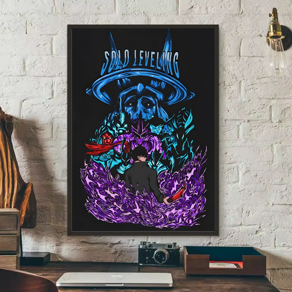 Stunning Solo Leveling Anime Poster HD Art – Waterproof Sticky Wall Décor for Your Living Room