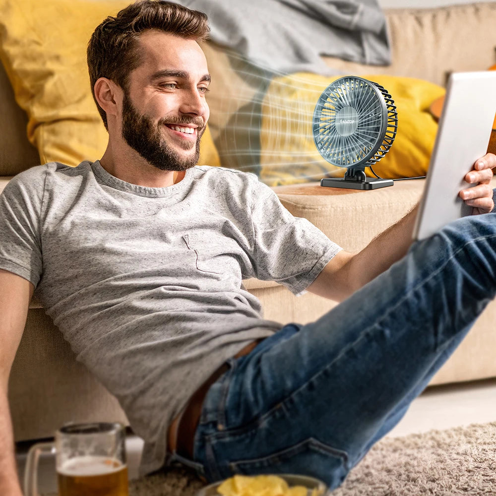 GAIATOP Mini USB Desktop Fan - Portable Cooling for Home & Office 🌬️✨